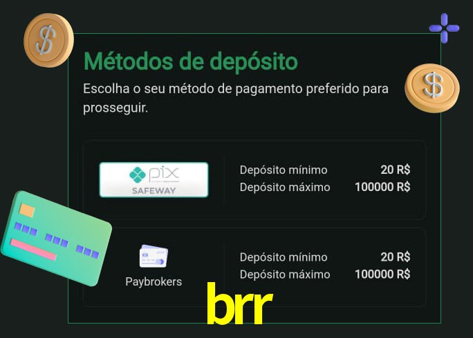 O cassino brr oferece uma grande variedade de métodos de pagamento